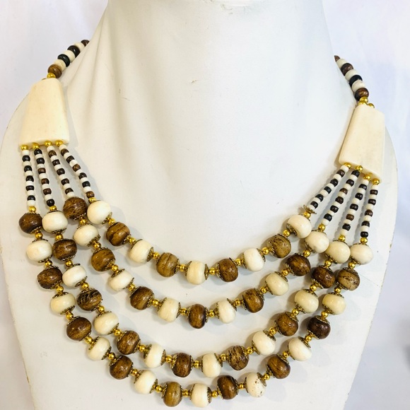 Jewelry Multi Layered Bone Bead Necklace Poshmark
